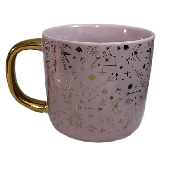 Gold Handle Celestial Mug - Picture 1 of 2
